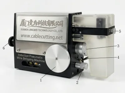 Peladora de Cables Neumática por Inducción, Precisión 0.3s WPM-2018 - Máquina Semiautomática de Cepillado de Cables