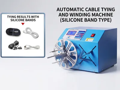 Máquina Automática para Enrollar y Atar Cables USB/Audio/Auricular WPM-K289 - Máquina de Bobinado y Atado de Cables