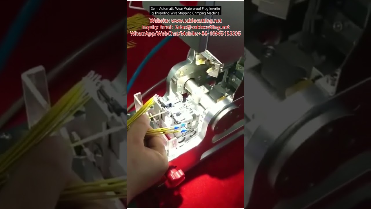 Máquina Semiautomática de Crimpado, Pelado y Roscado para Enchufes Impermeables