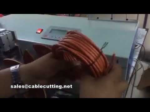 Máquina automática de corte, bobinado y atado de cables con contador digital