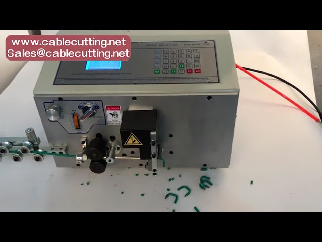 Máquina automática para cortar, pelar y doblar cables eléctricos - Alta eficiencia