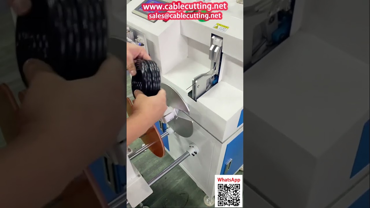Máquina de rebobinado de cables de conexión con contador para bobinas grandes y pequeñas