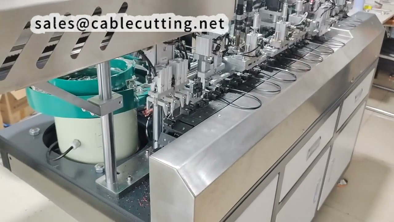 Máquina de soldar cables de datos totalmente automática de 2 núcleos | 1200-1300 pcs/hora | Diseño compacto