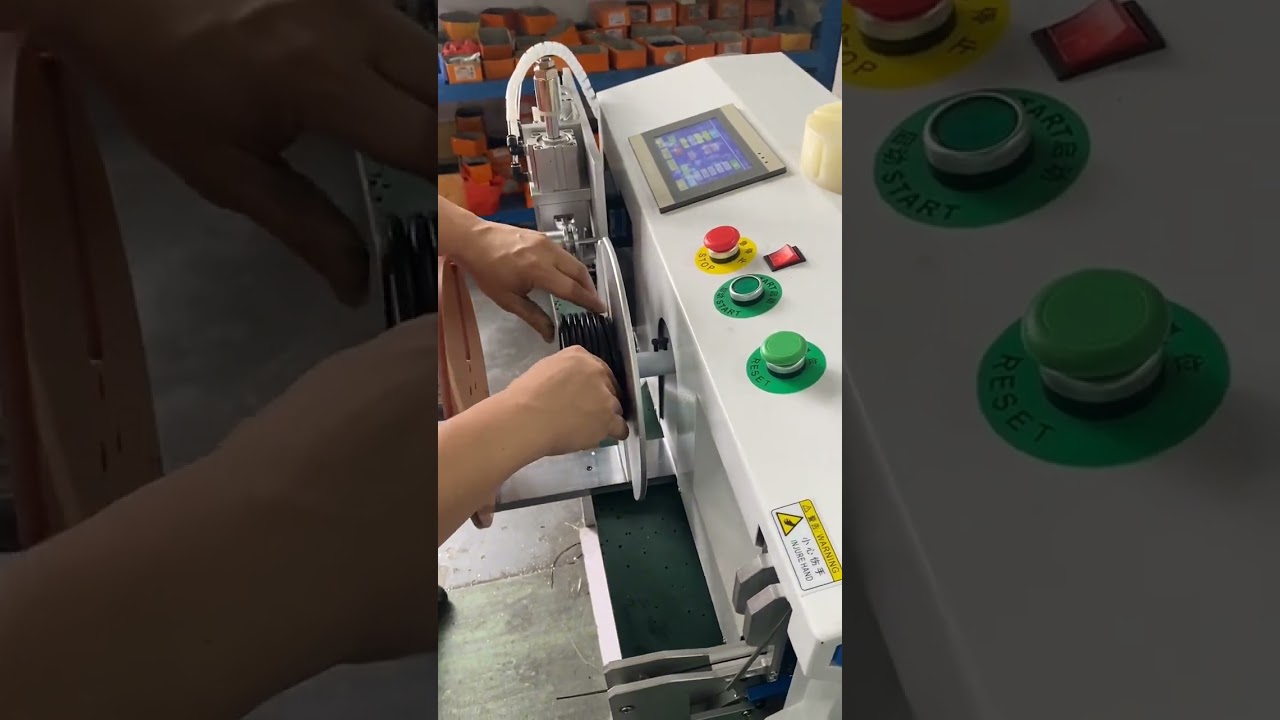 Máquina Automática de Conteo, Travesía, Corte, Bobinado y Atado de Cables para Bobinas Grandes