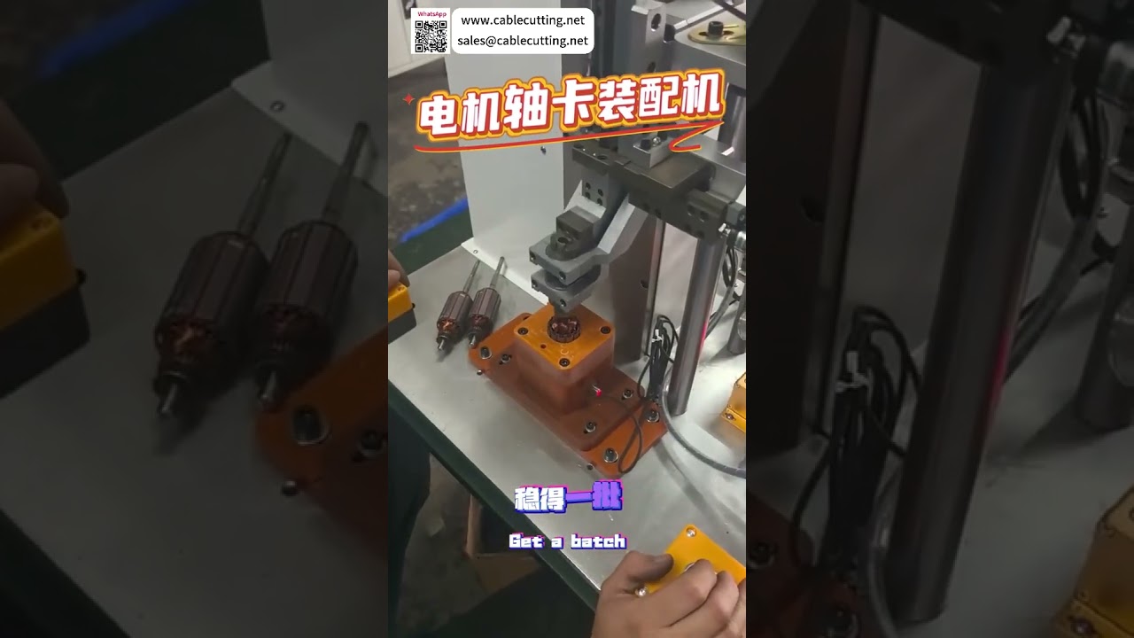 Máquina Automática de Ensamblaje de Circlip para Eje de Motor - Alta Precisión en Línea de Fábrica