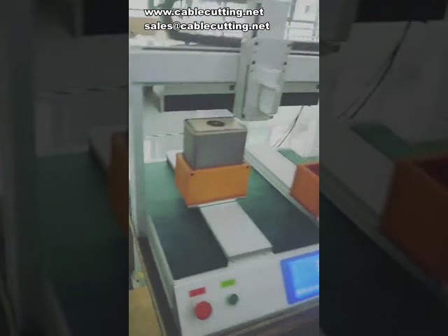 Máquina atornilladora automática de tres ejes para escritorio | Cabezal único o múltiple tipo soplo