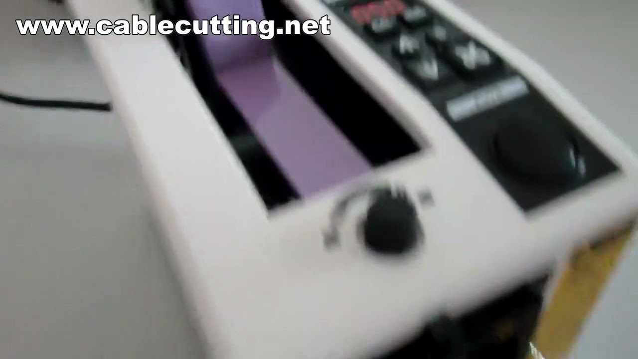 Máquina cortadora de cinta adhesiva • Dispensador electrónico con cuchillas de precisión