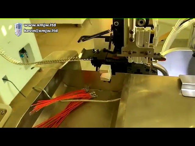 Máquina de crimpado automática de tres cabezales para terminales eléctricos