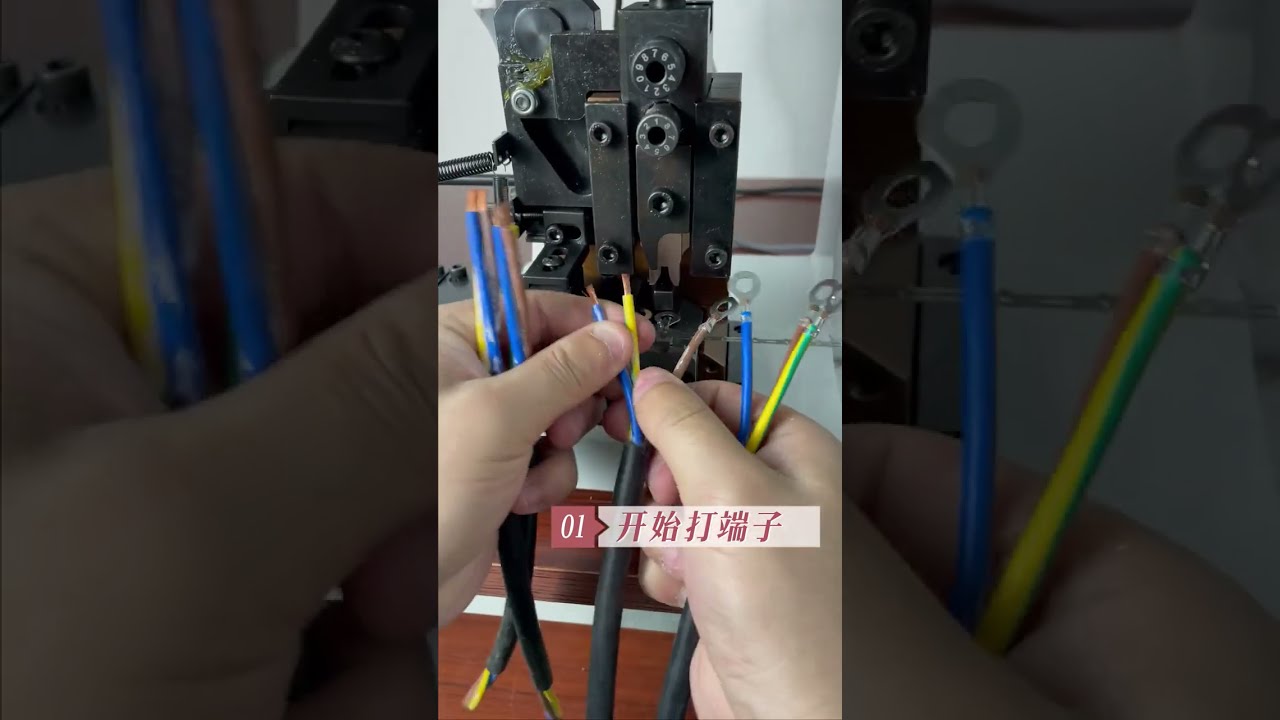 Máquina de Crimpado de Terminales 2T + Molde Horizontal - Cable 2.5mm² (Ø3.2mm) | Automatización de Fábrica