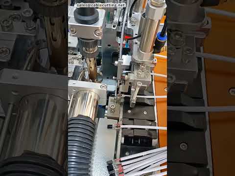 Máquina Automática de Soldadura de Cables con Receptor de Señal y Alimentador Vibratorio #fábrica #maquinaria