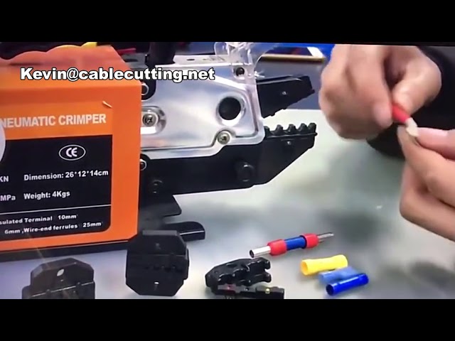 Máquina Neumática de Crimpado para Terminales Cuadrilaterales de Cable - Herramienta Aislada Tubular