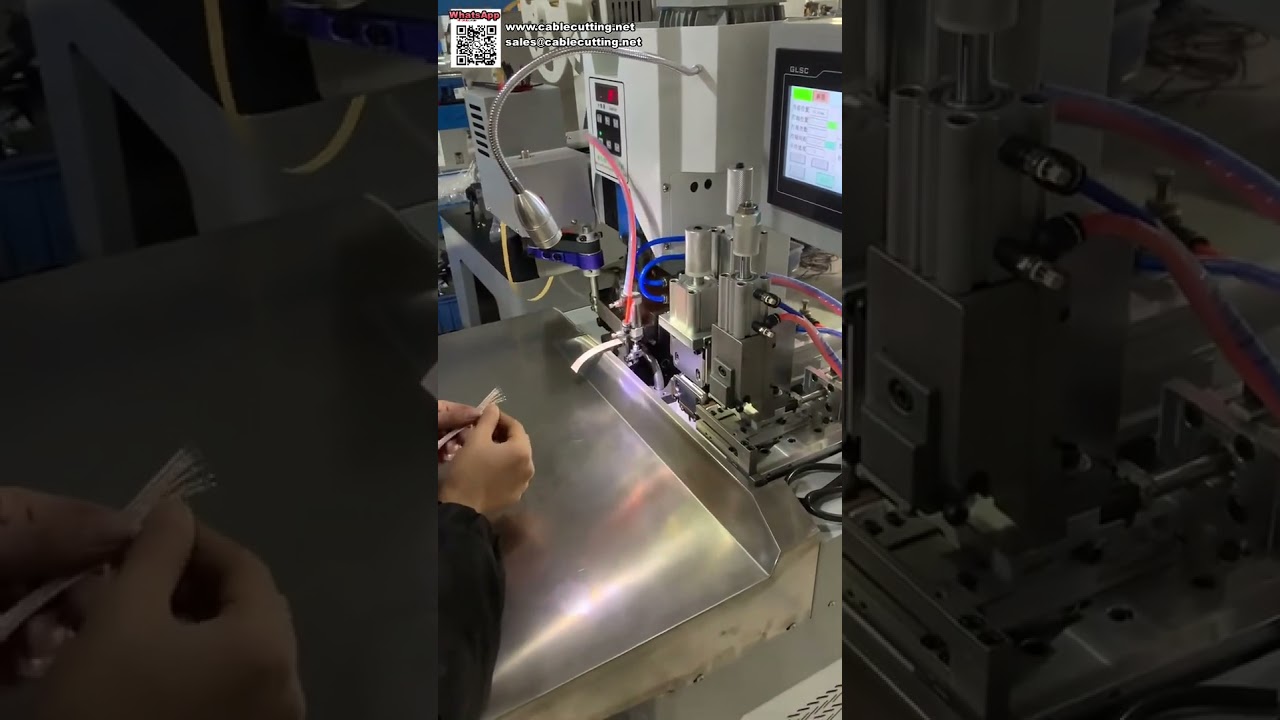 Máquina de engaste de terminales semiautomática Equipo confiable de procesamiento de arneses de cableado