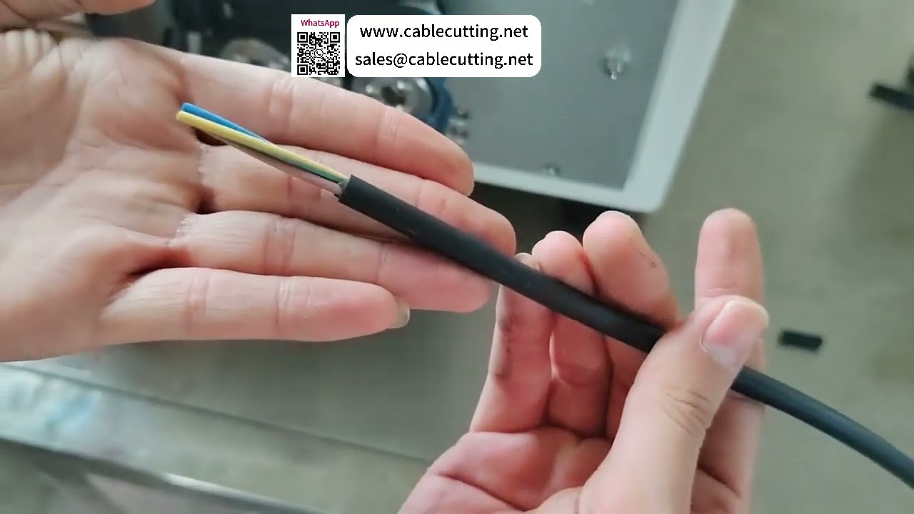 Máquina de corte y pelado de cable interior y exterior — pelado de funda frontal de 330 mm y trasera de 35 mm