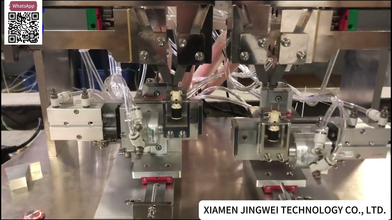 Soldadora de resistencia por punto para sensor automotriz: demostración de unión de alambre esmaltado, manguito de cobre y PIN