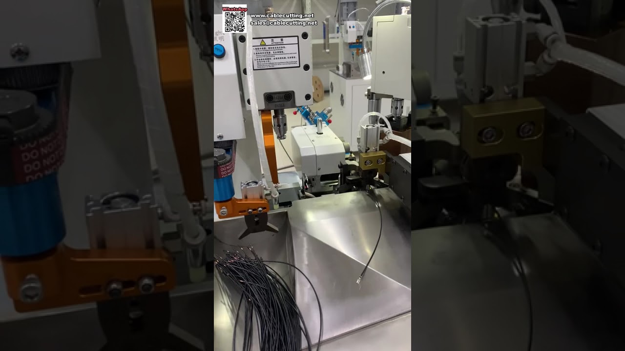 Máquina engarzadora de terminales automática de doble cabezal, operación sincrónica, alta precisión