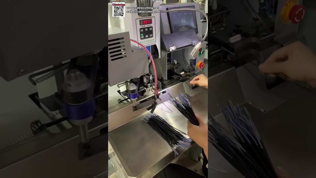 Máquina automática de alineado, pelado y crimpado de cables — herramienta rápida de procesado de arneses