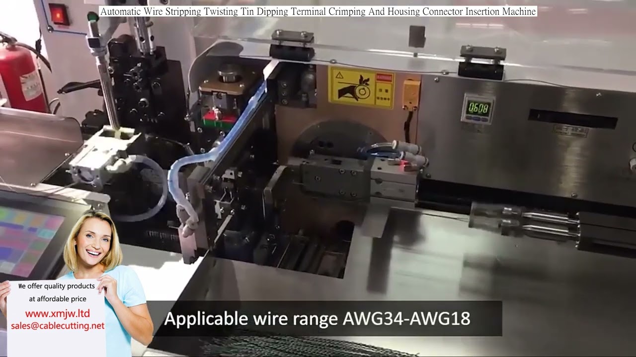 Máquina Automática para Pelar, Trenzar, Estañar, Crimpar Terminales e Insertar Conectores